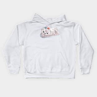 Vintage Puppy Butterdish Kids Hoodie